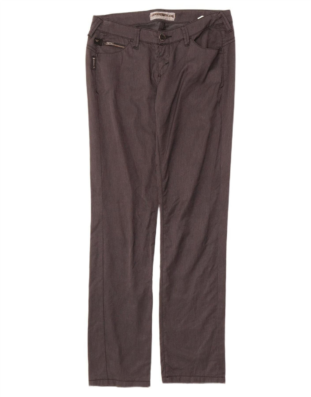 Calça feminina reta casual ARMANI W27 L30 algodão cinza