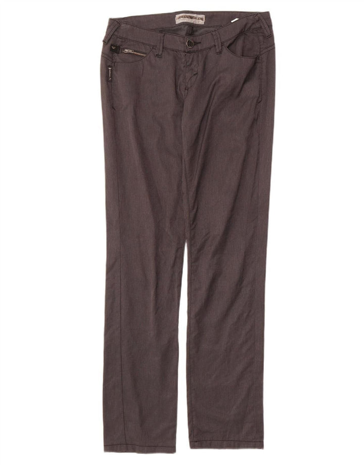 Calça feminina reta casual ARMANI W27 L30 algodão cinza
