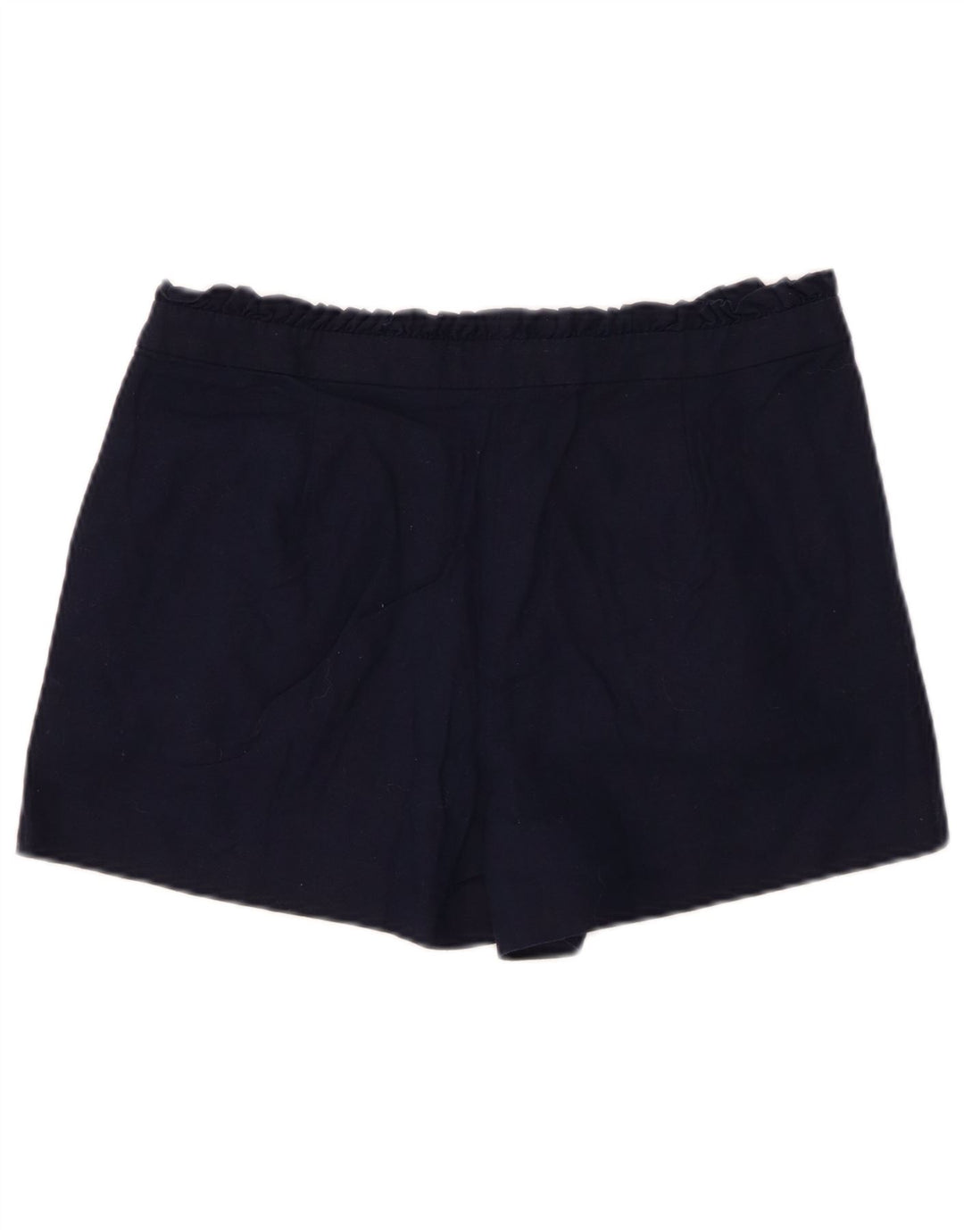 J. CREW Shorts Chino feminino de cintura alta US 10 Grande W30 Linho Azul Marinho