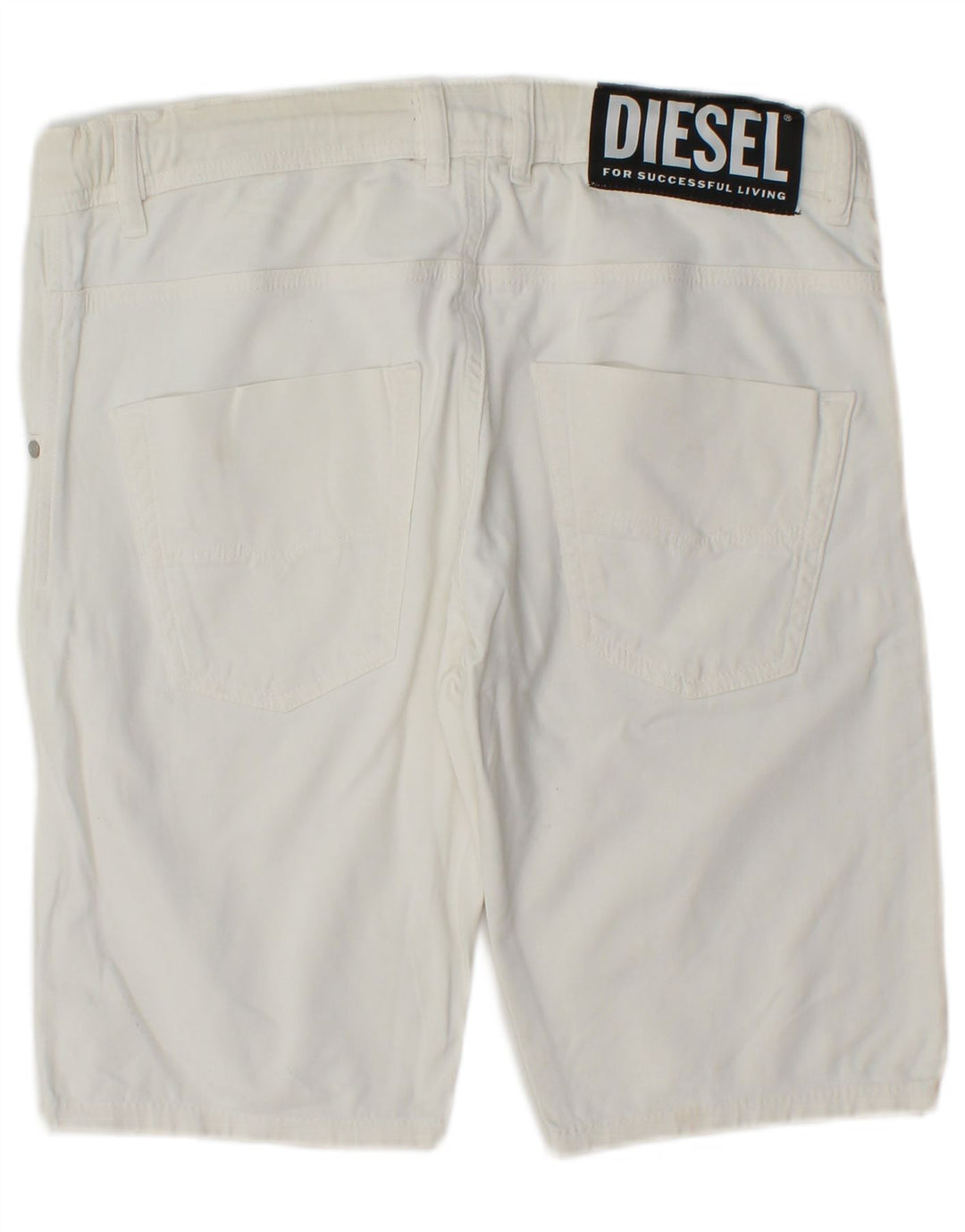 Shorts casuais femininos Diesel UK 14 grande W34 branco