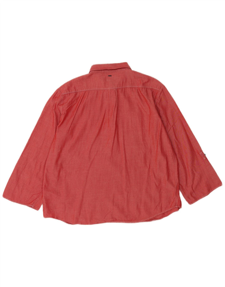 G-Star Pulôver feminino manga 3/4 Reino Unido 18 XL algodão vermelho
