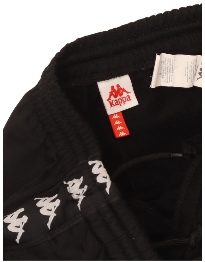 Kappa Mens Graphic Tracksuit Calças Joggers Médio Preto Poliéster