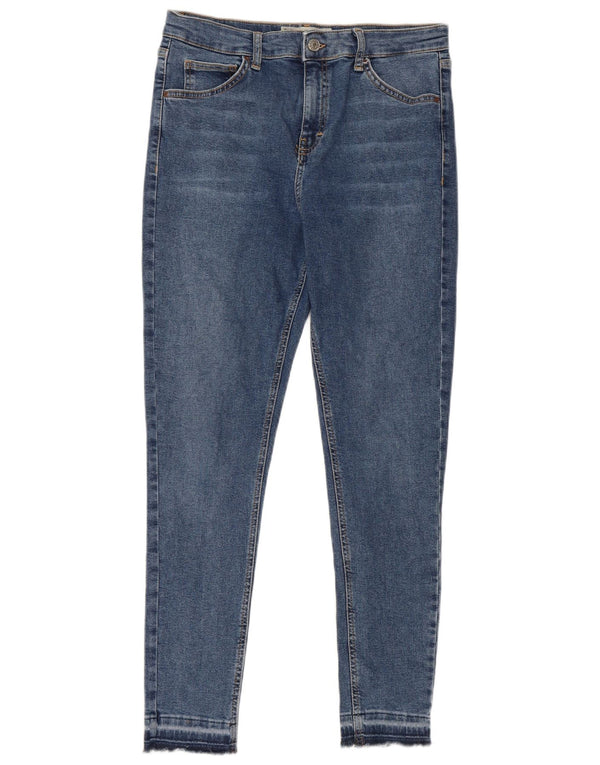 Topshop feminino Jamie Skinny Jeans W32 L27 algodão azul
