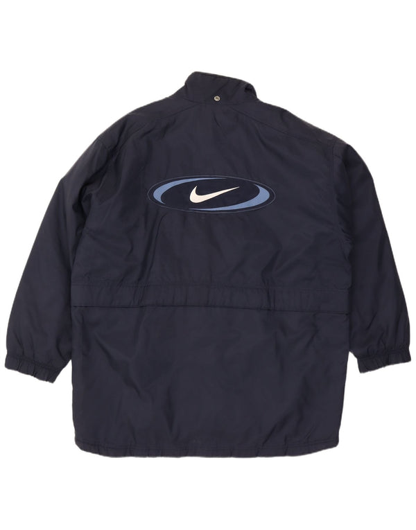 Jaqueta corta-vento masculina Nike Graphic UK 42/44 grande azul marinho nylon
