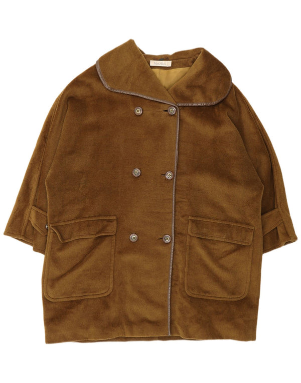 Max Mara Casaco feminino oversized com peito duplo Reino Unido 12 médio cáqui