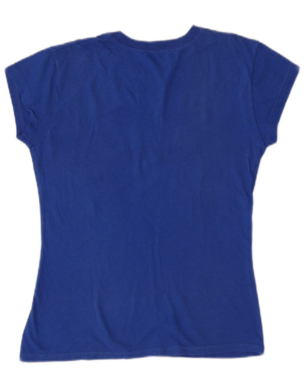 Camiseta feminina Hard Rock Cafe New York Graphic Top Reino Unido 12 algodão azul médio