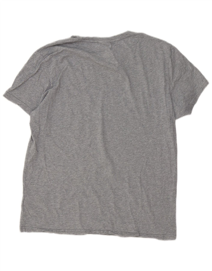 Camiseta masculina Gant com estampa gráfica grande algodão cinza