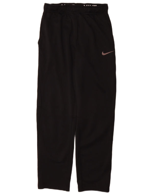 Calça de treino masculina Nike pequena preta de poliéster esportiva