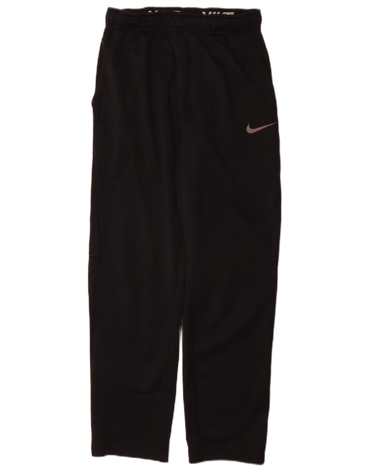 Calça de treino masculina Nike pequena preta de poliéster esportiva