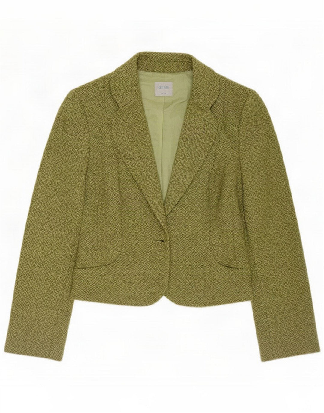 Oasis Womens Blazer Jacket UK 10 Small Khaki Wool