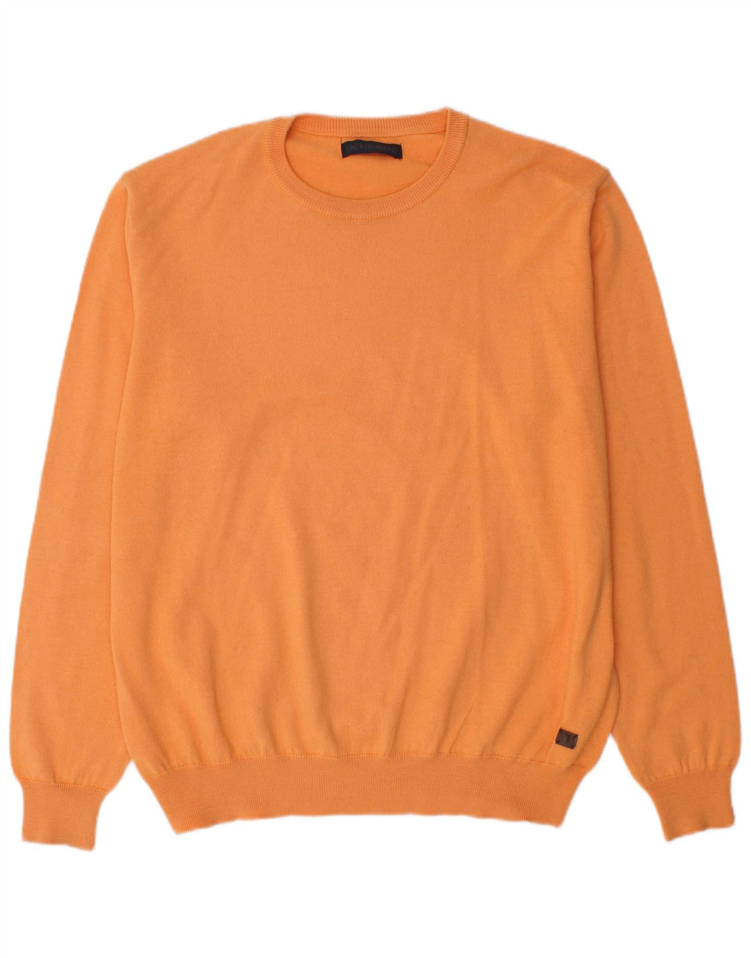Suéter masculino Trussardi com gola redonda e lã laranja XL