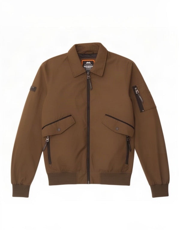 Jaqueta bomber masculina Superdry UK 38 poliéster cáqui médio