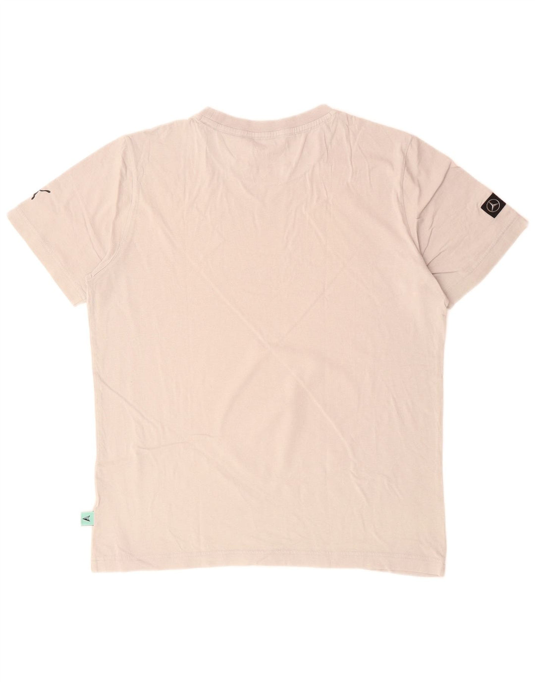 Camiseta masculina PUMA com estampa gráfica pequena de algodão cinza
