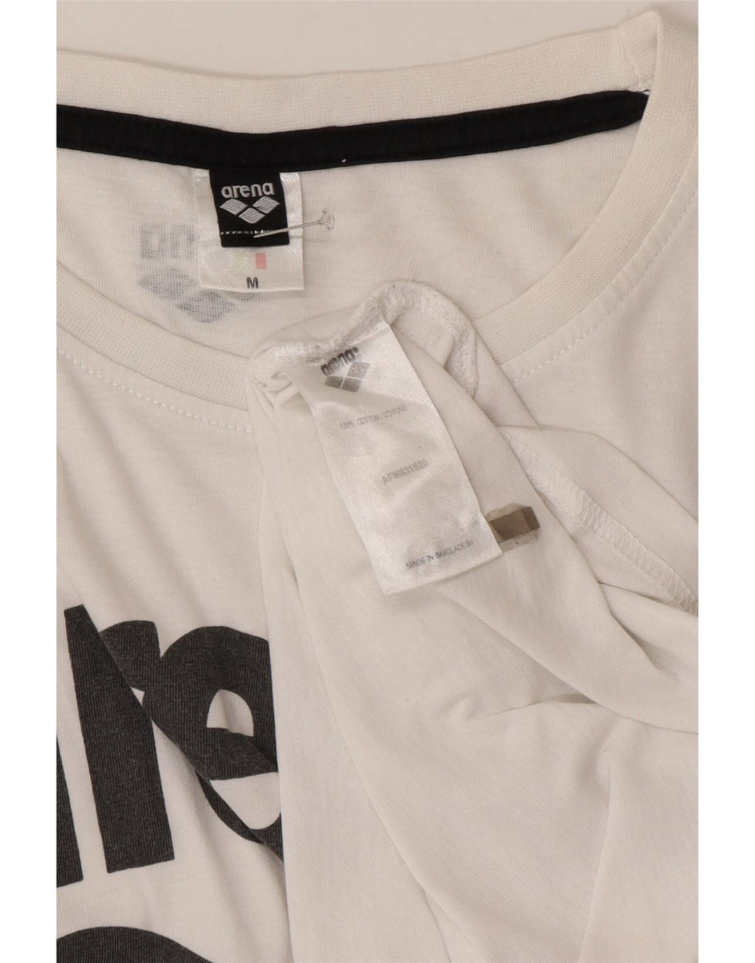 Arena Camiseta masculina gráfica Top médio algodão branco