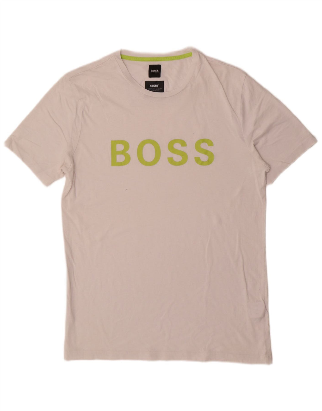 Camiseta gráfica masculina Hugo Boss Top médio algodão branco