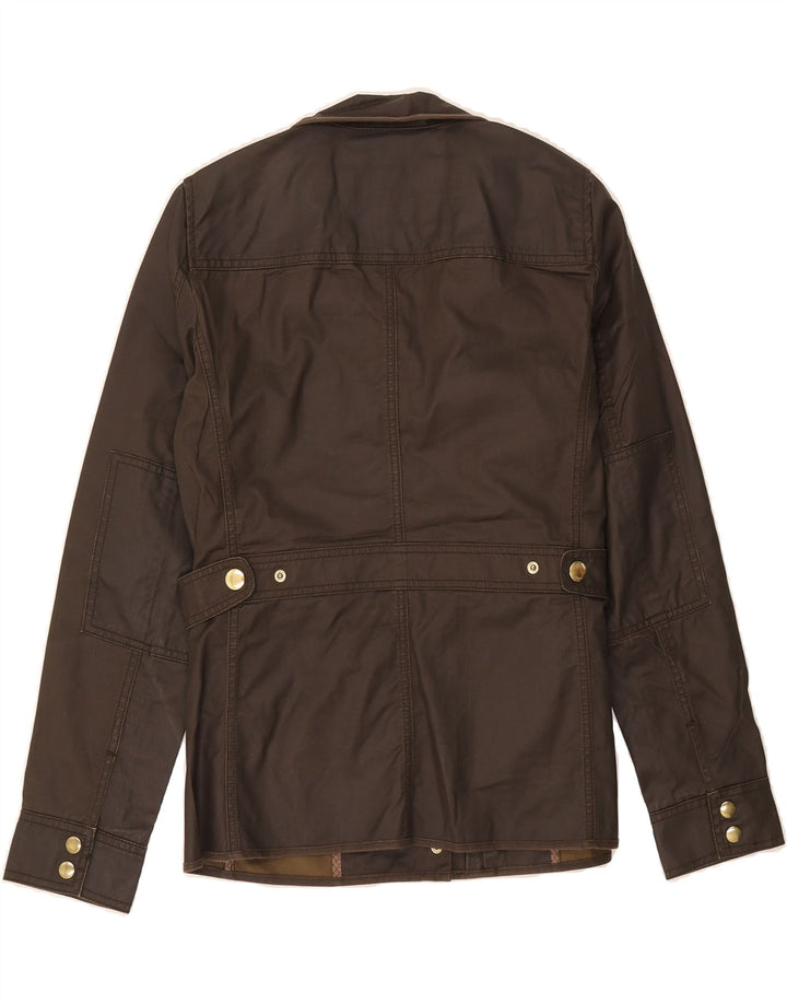 J. CREW Womens Utility Jacket UK 10 Small Brown Cotton