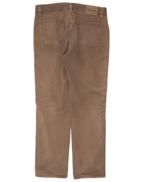 Calça casual reta masculina Jeckerson W32 L28 algodão cinza