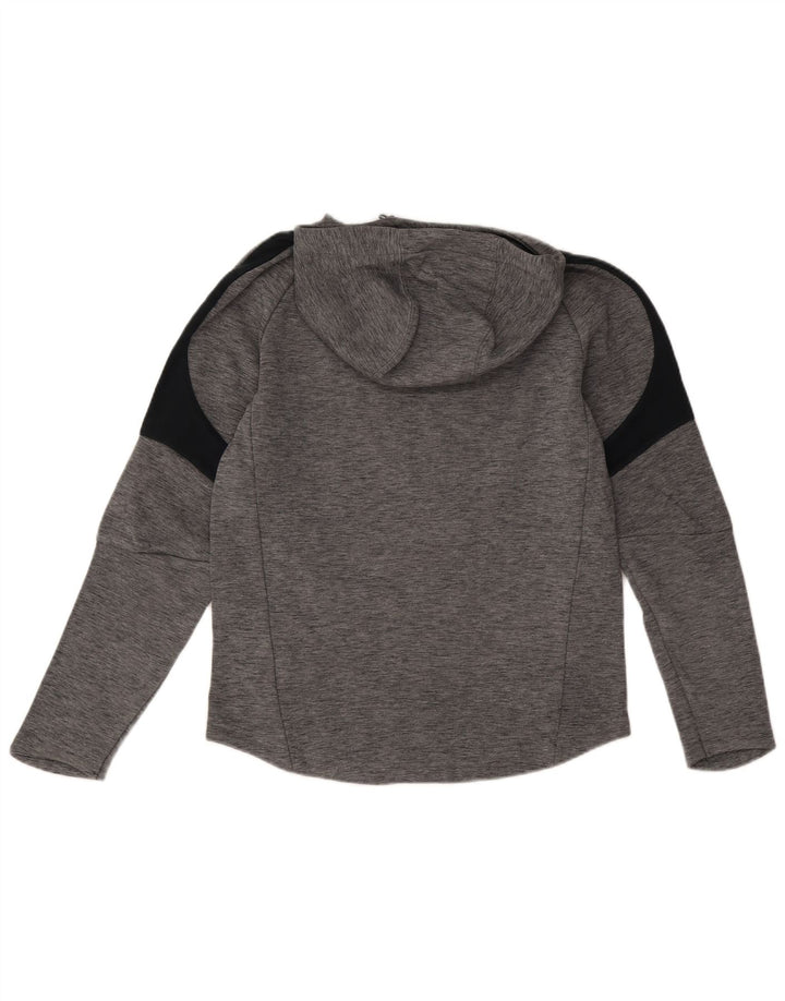 Puma masculino moletom com capuz pequeno cinza colorblock algodão