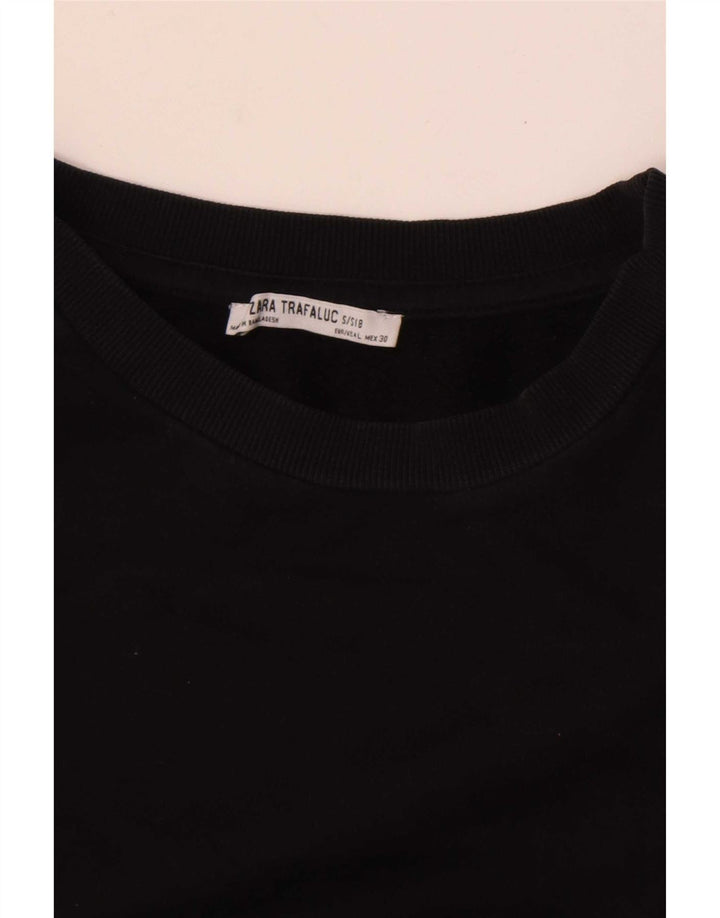 Zara moletom feminino jumper UK 14 grande preto