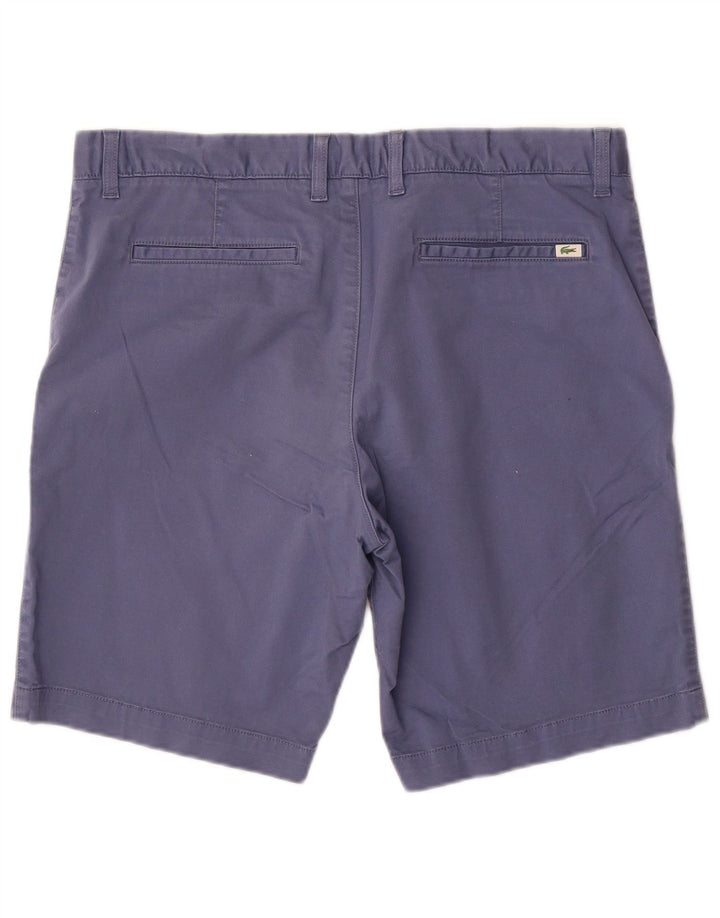 Lacoste Mens Slim Fit Chino Shorts Tamanho 46 Grande W36 Azul