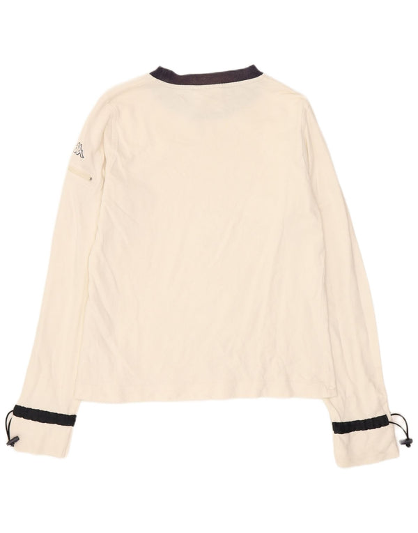 Kappa Boys Top Manga Longa 13-14 Anos 2XL Colorblock Off White