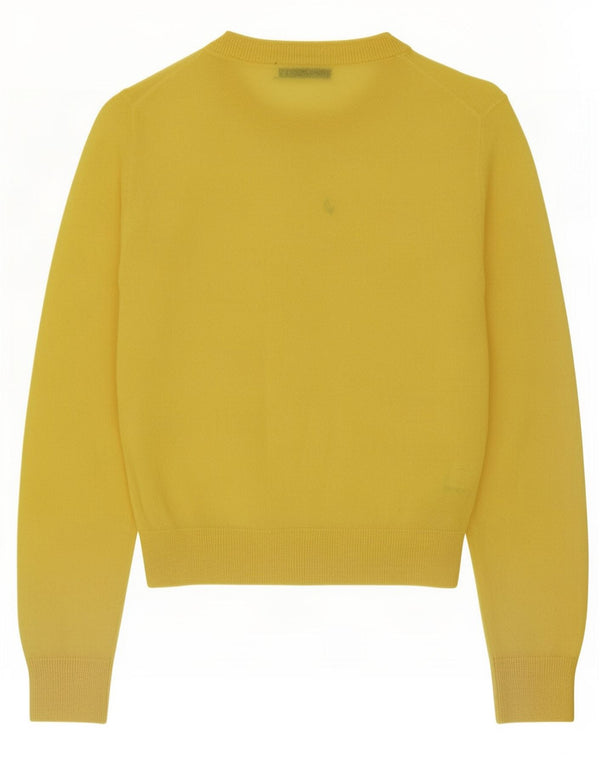 Suéter cardigã feminino Zara Reino Unido 10 pequeno amarelo nylon