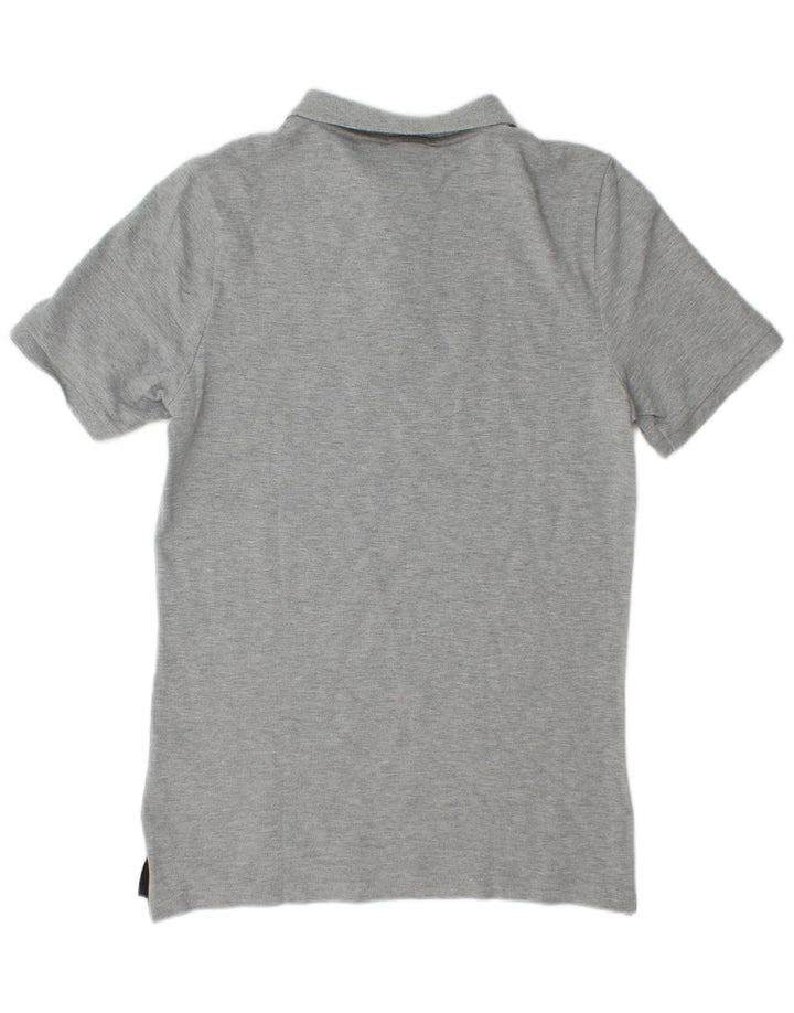 Camisa polo masculina Nike pequena cinza algodão