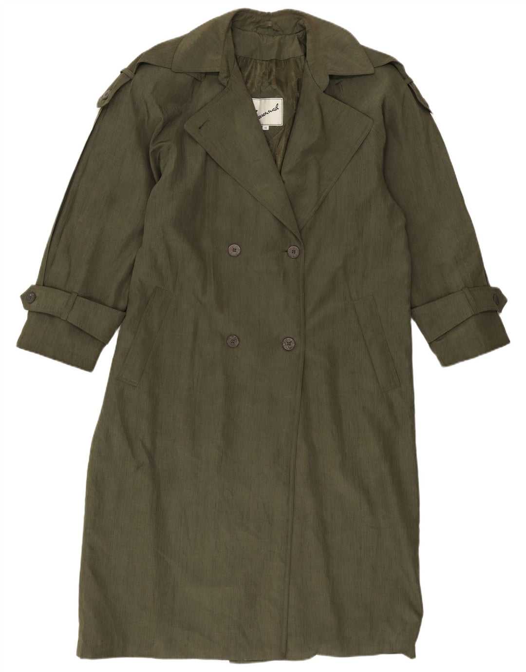 Savannah Womens Oversized Trench Coat UK 10 Pequeno Poliéster Verde