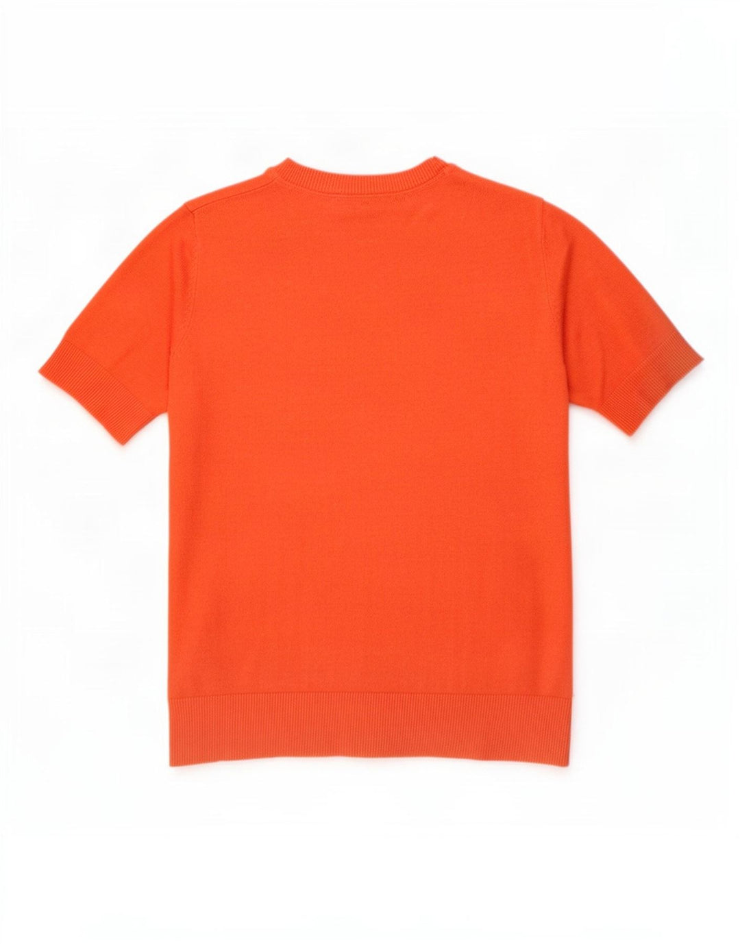 Suéter feminino Marks & Spencer com gola redonda Reino Unido 12 médio laranja