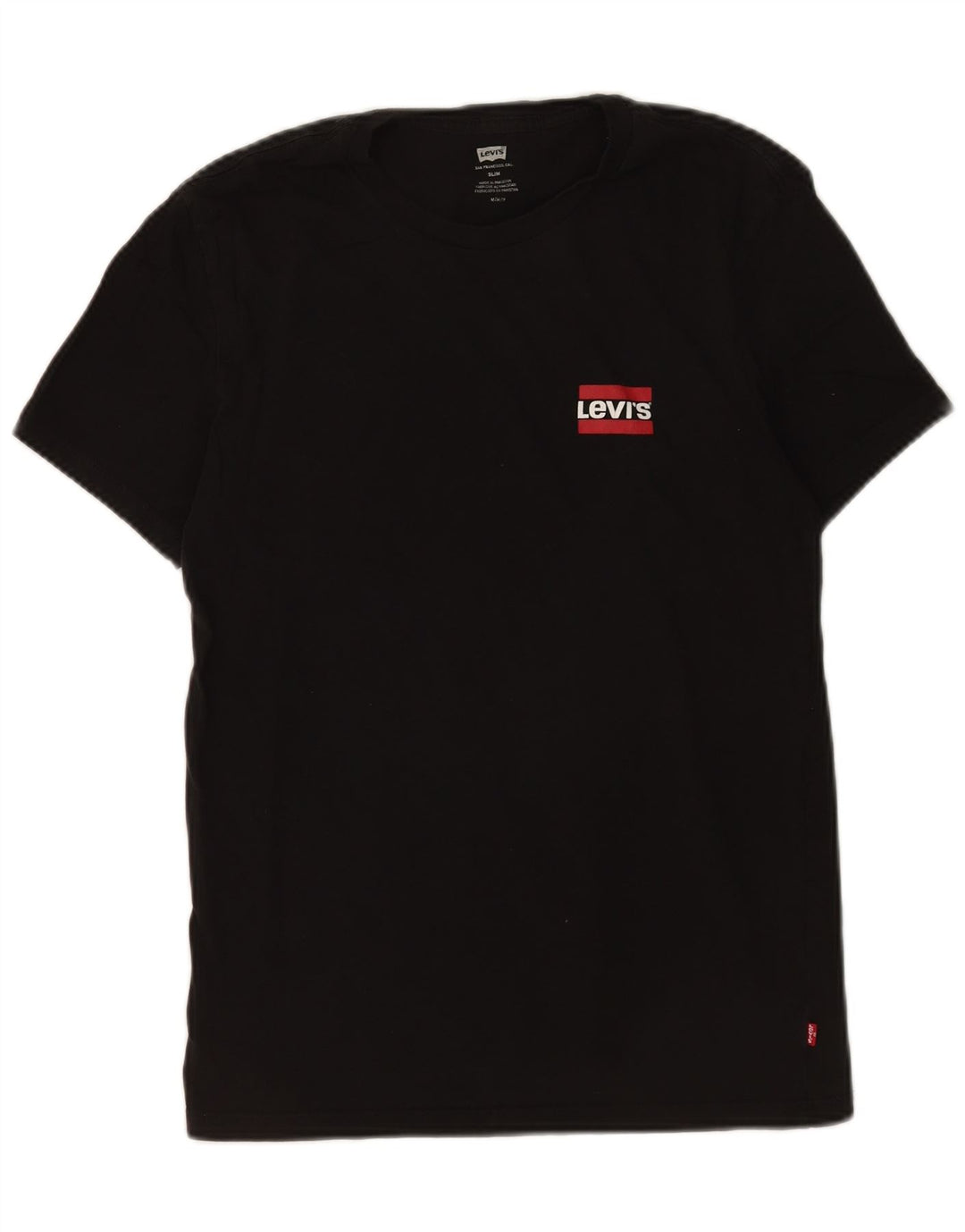 Camiseta Levi's Masculina Slim Top Médio Algodão Preto