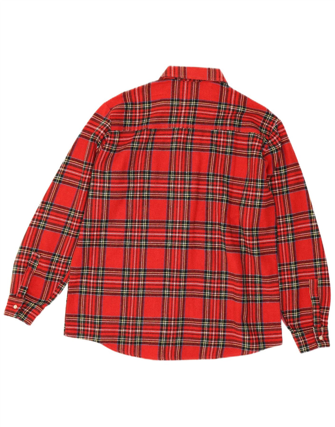 Camisa masculina de flanela VINTAGE grande xadrez vermelho