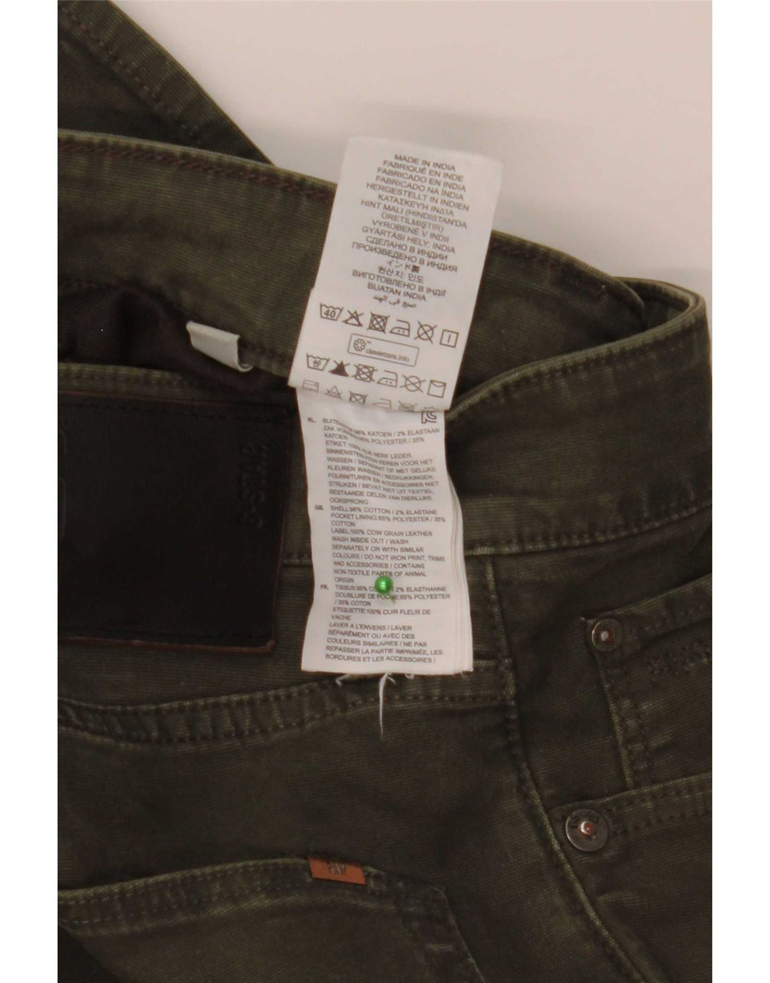 Jeans Slim Masculino G-Star W30 L32 Algodão Cáqui