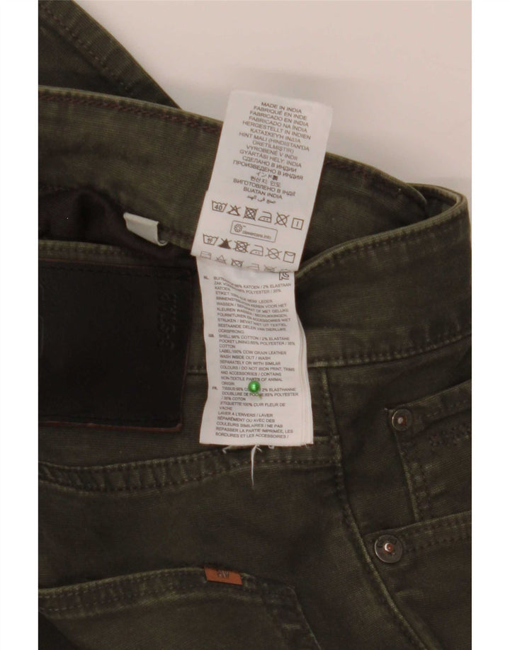 Jeans Slim Masculino G-Star W30 L32 Algodão Cáqui