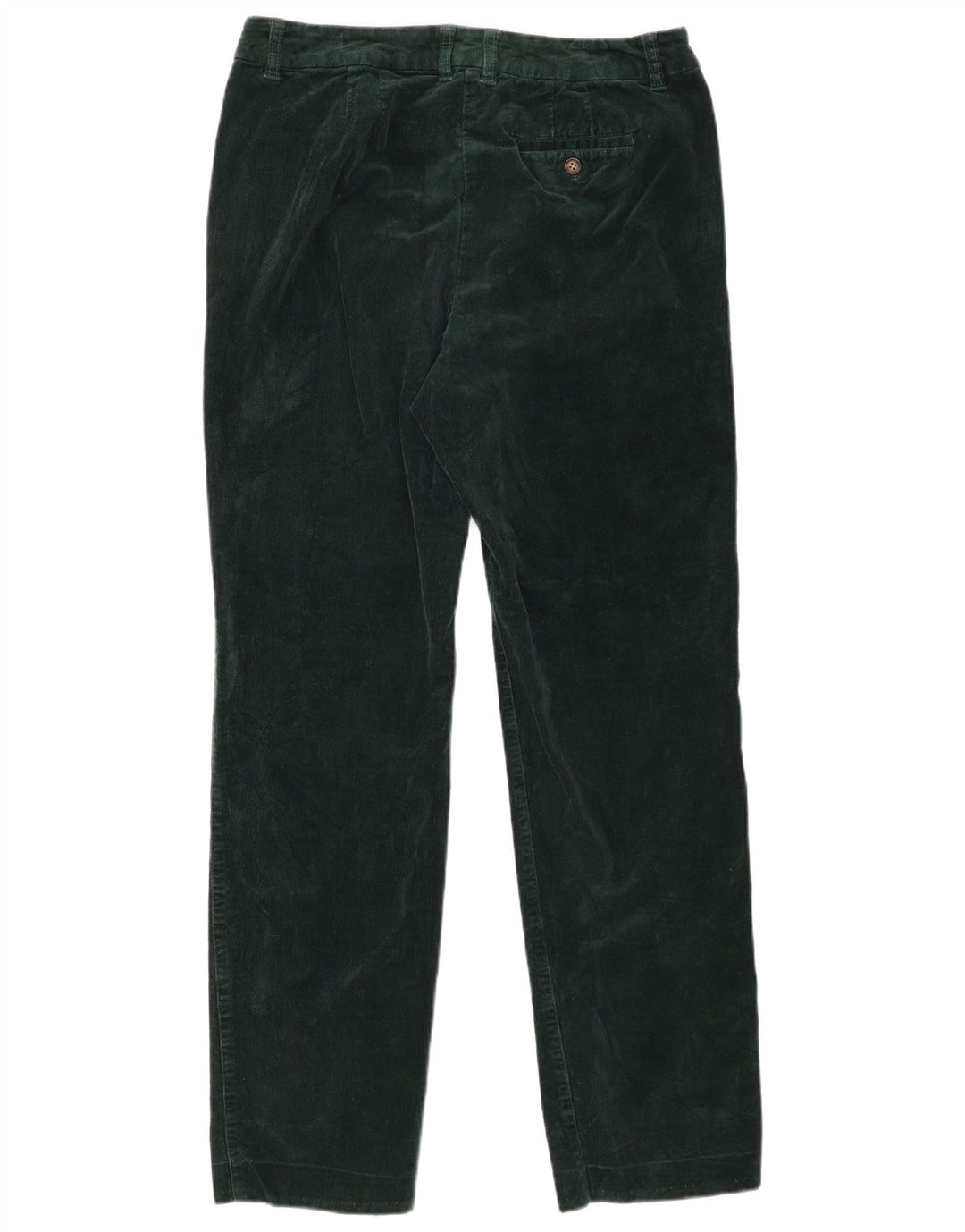 Calça feminina de veludo cotelê Pendleton US 12 grande W32 L31 algodão verde