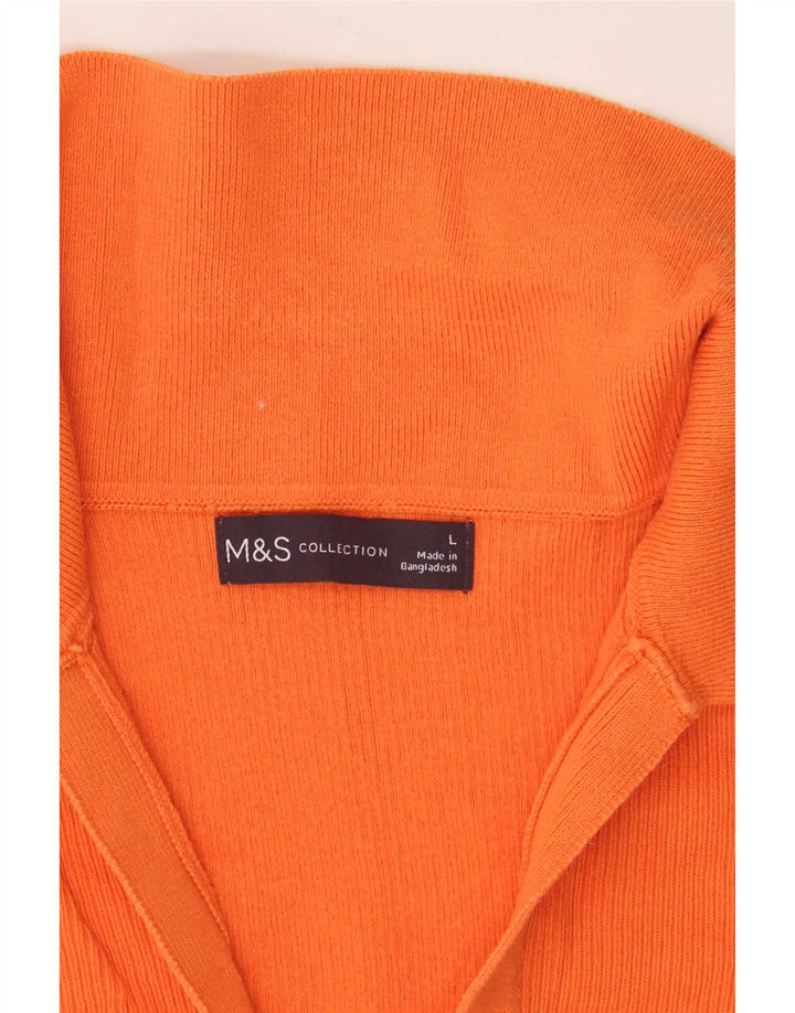 Camisa pólo feminina Marks & Spencer Reino Unido 14 grande laranja