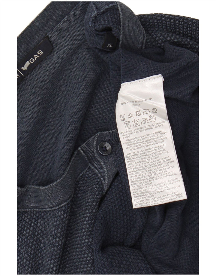 Suéter masculino Gas com gola redonda XL algodão azul