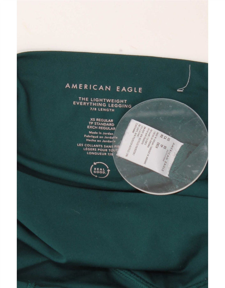 Leggings femininas American Eagle UK 4 XS poliéster verde