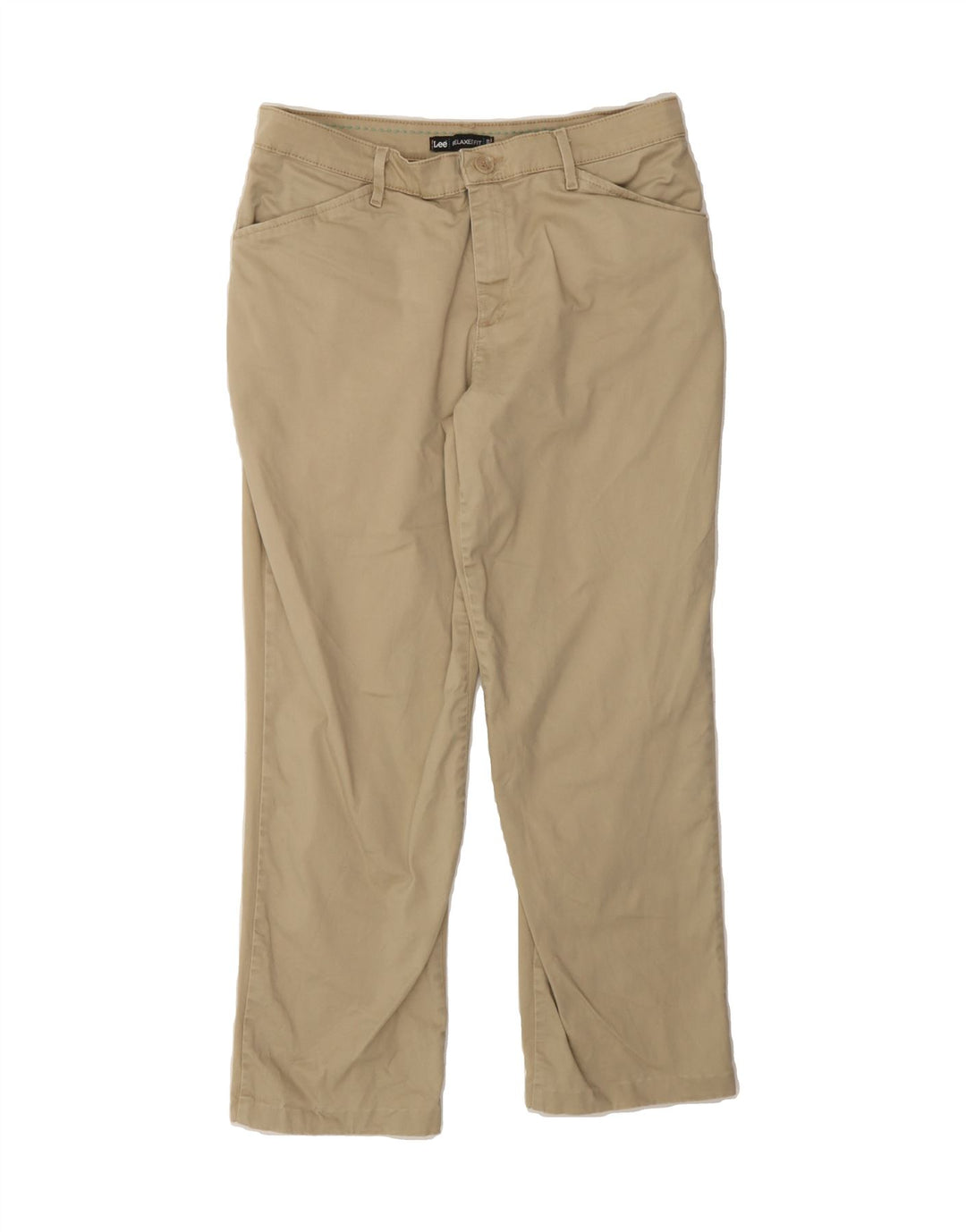 LEE Womens Straight Relaxed Fit Casual Trousers US 8 Medium W30 L26 Beige Vintage Lee and Second-Hand Lee from Messina Hembry 