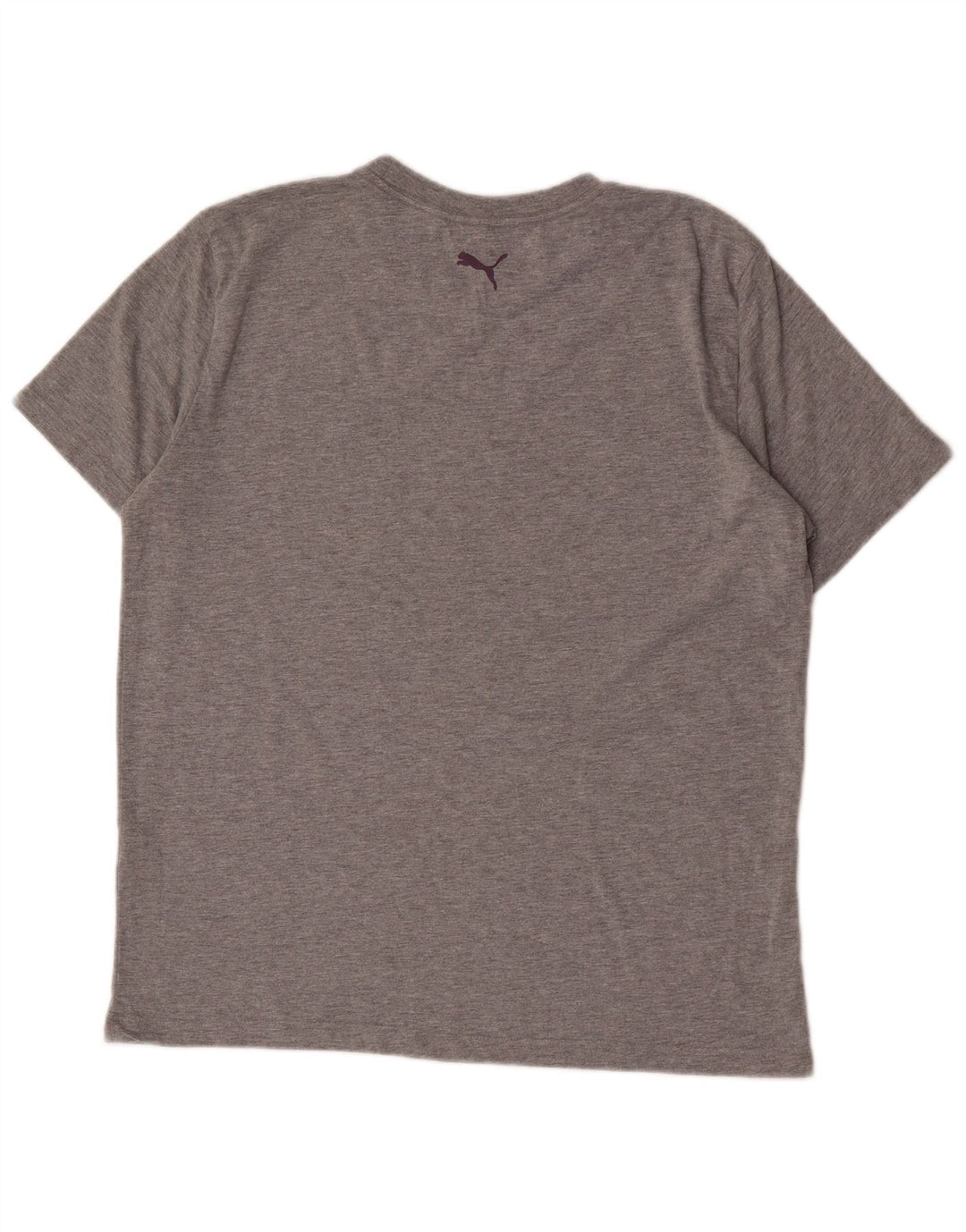 Camiseta masculina Puma Graphic Top grande algodão manchado cinza