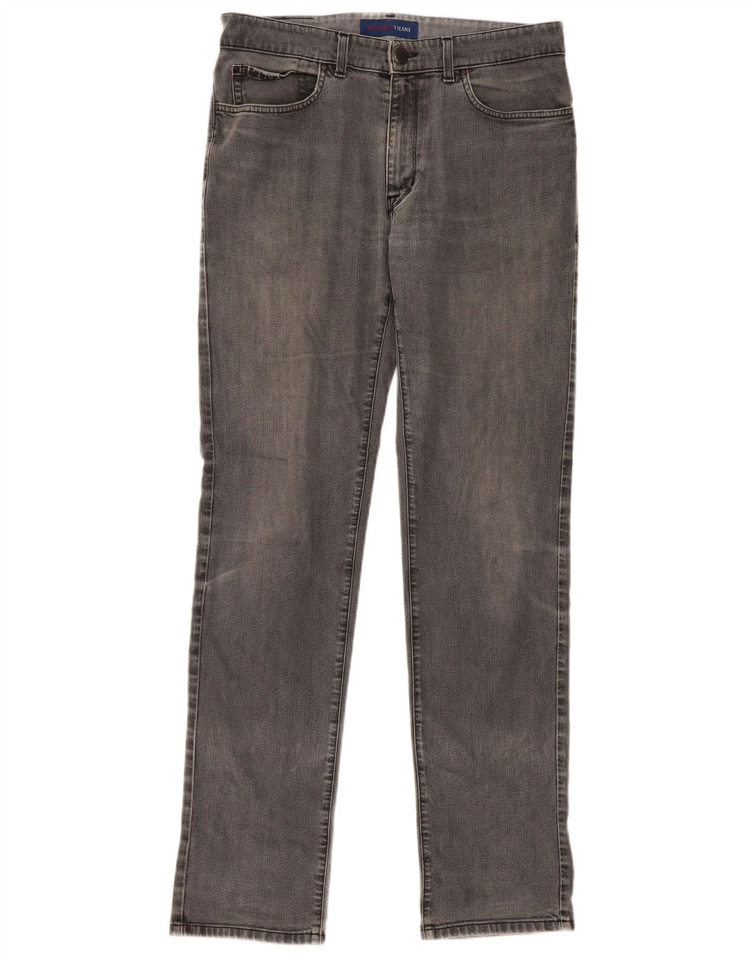 Jeans retos femininos Trussardi W34 L34 cinza