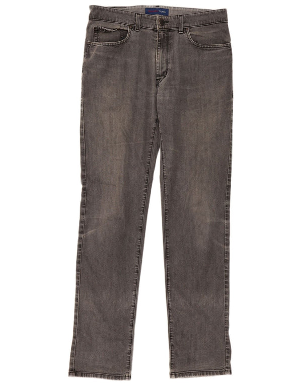 Jeans retos femininos Trussardi W34 L34 cinza