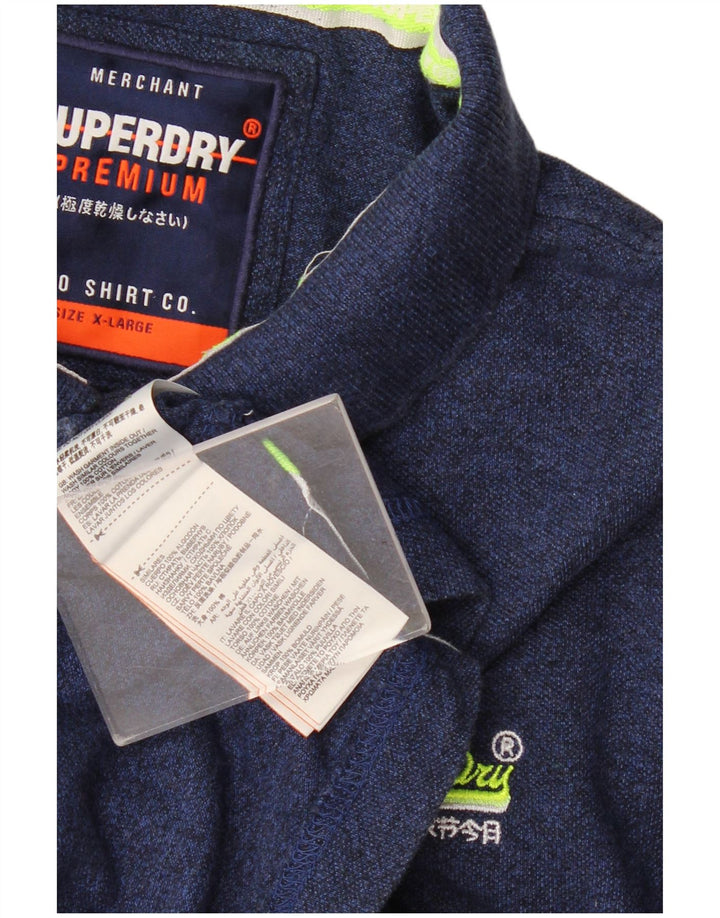 Camisa polo masculina Superdry Graphic XL azul marinho algodão