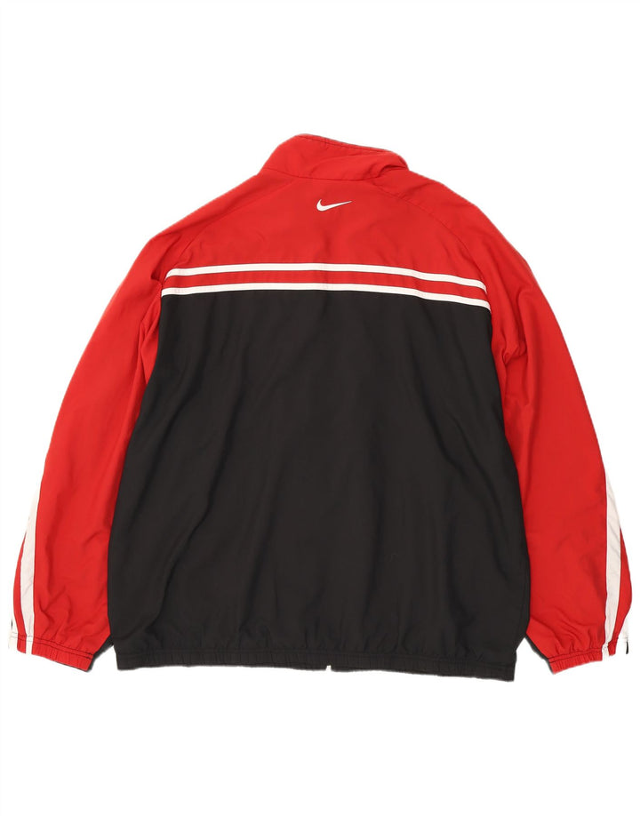 Nike Mens Tracksuit Top Jacket UK 45/47 XL Vermelho Colorblock Poliéster