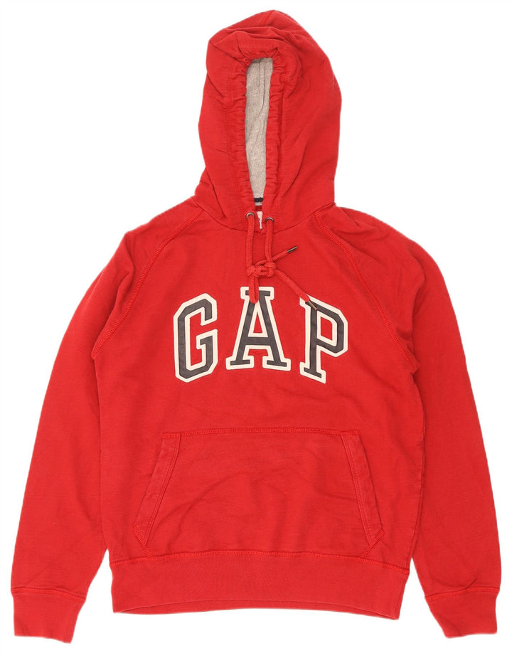 Suéter com capuz gráfico masculino Gap pequeno algodão vermelho