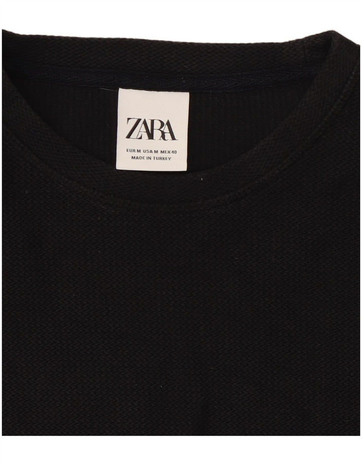Zara Camiseta masculina Top Médio Preto