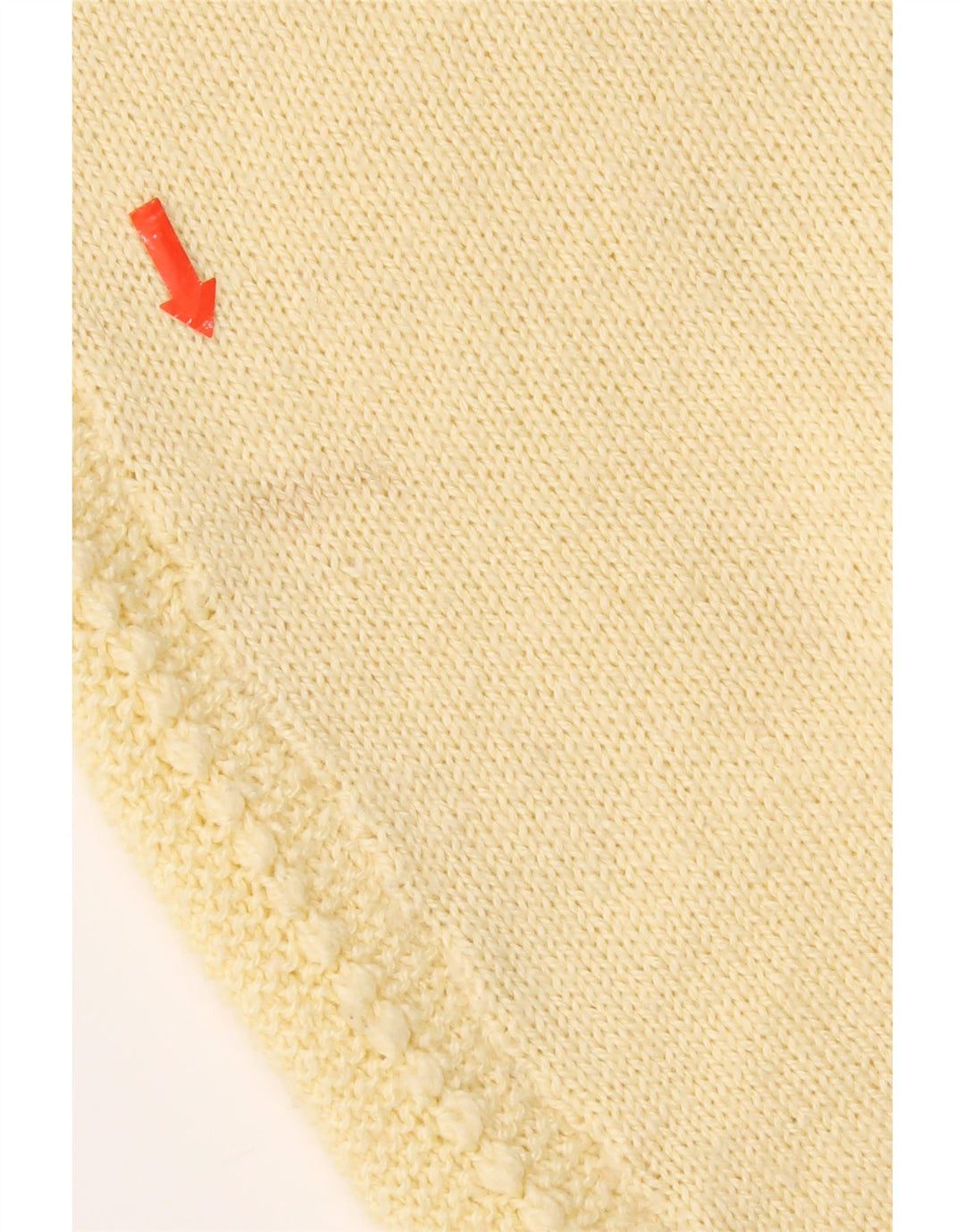 Top feminino vintage com colete UK 14 grande amarelo