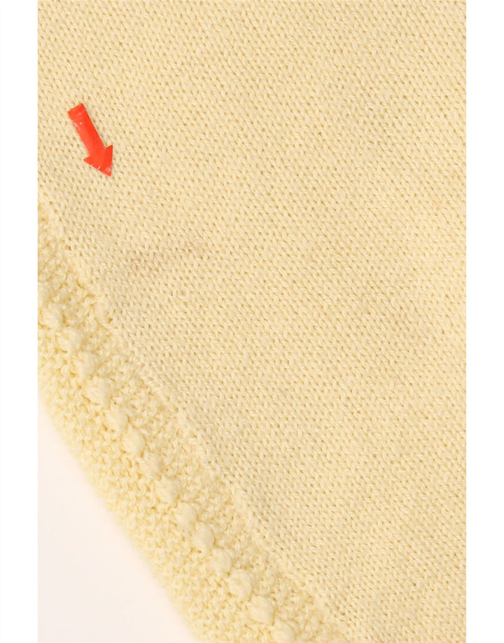 Top feminino vintage com colete UK 14 grande amarelo