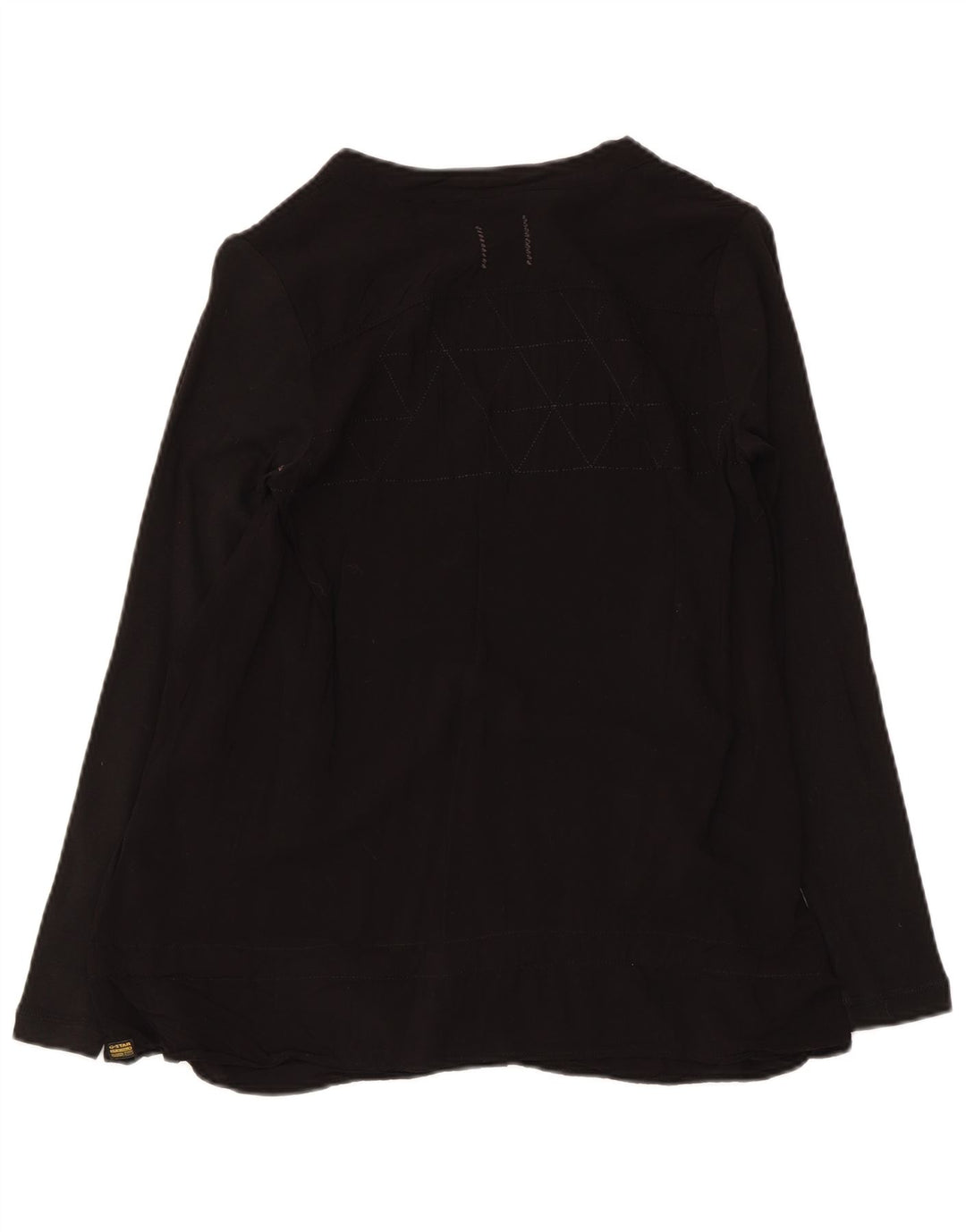 Top feminino G-Star manga comprida UK 6 XS preto viscose