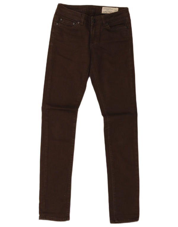 Calça jeans skinny feminina All Saints W25 L32 algodão marrom