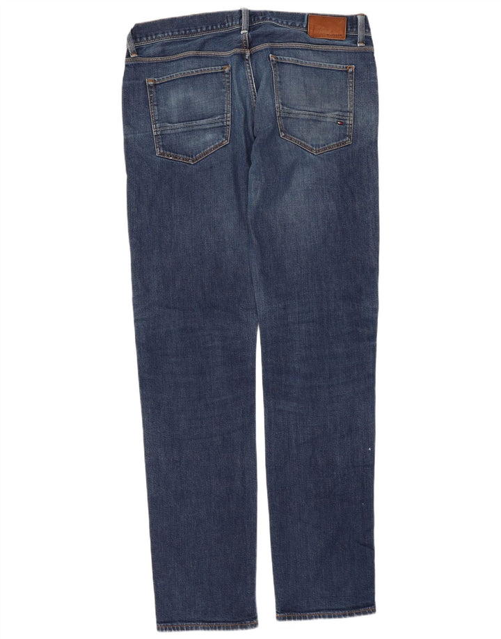 Tommy Hilfiger Masculino Bleecker Slim Jeans W34 L34 Azul Algodão